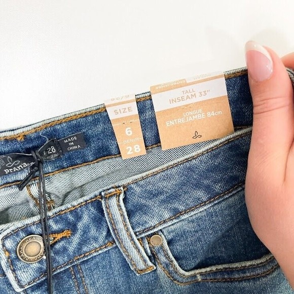 Prana‎ Sienna Skinny Jeans Womens Dark Wash Mid Rise Classic Denim Blue 6 TL NWT - Picture 9 of 12